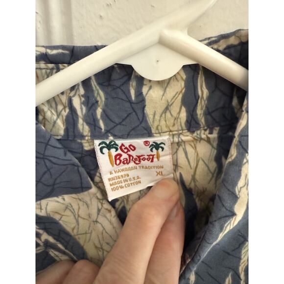 VTG NEW Go Barefoot Hawaiian Button Shirt XL Made USA Sea Kayak OCEAN Tropical - Picture 4 of 8